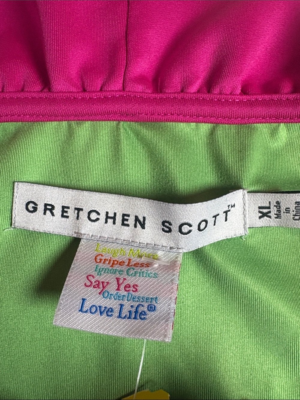 Gretchen Scott Designs Ruffled V-Neck Midi Dress - Bright Fuchsia - Picture 2 of 7